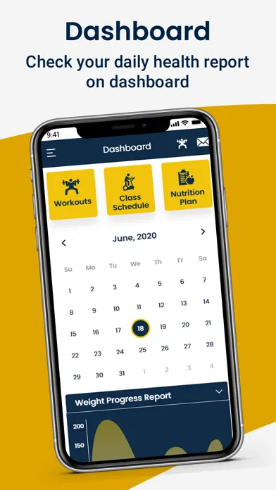 WordPress GYM Application Screenshots