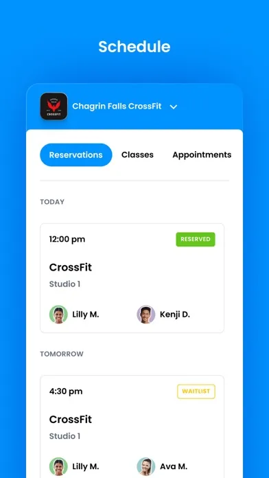 Capturas de tela do Chagrin Falls CrossFit