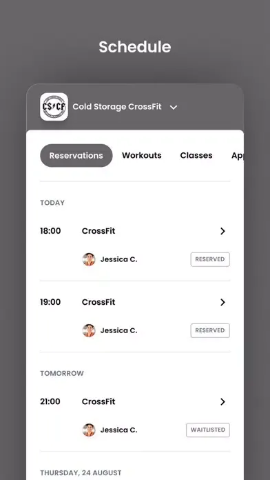 Zrzuty ekranu Cold Storage CrossFit