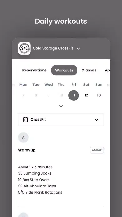 Zrzuty ekranu Cold Storage CrossFit