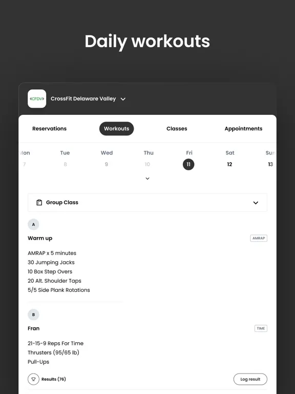 Capturas de tela do CrossFit Delaware Valley iPad 