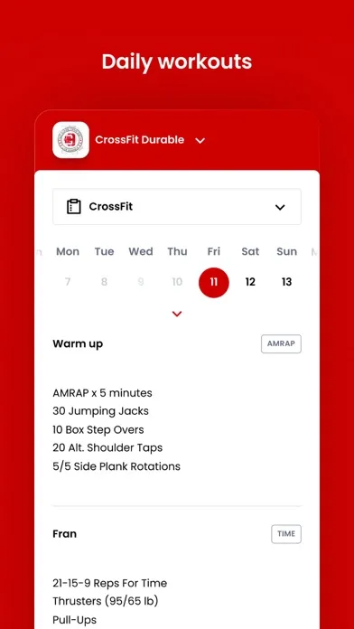 Ảnh chụp màn hình của CrossFit Durable