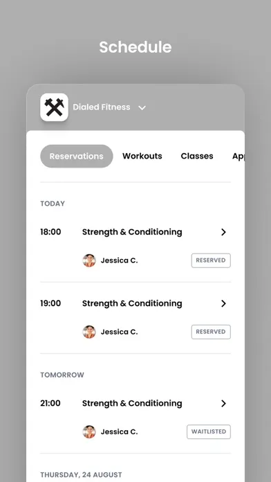 Captures d'écran de Dialed Fitness