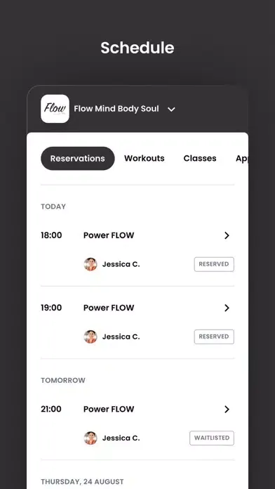 Capturas de tela do Flow Mind Body Soul