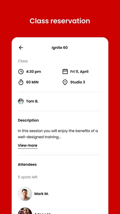 Ignite Performance and Fitness Screenshots