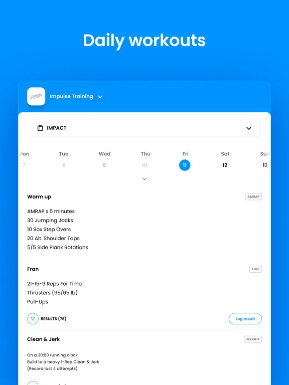 Скриншоты Impulse Training iPad 