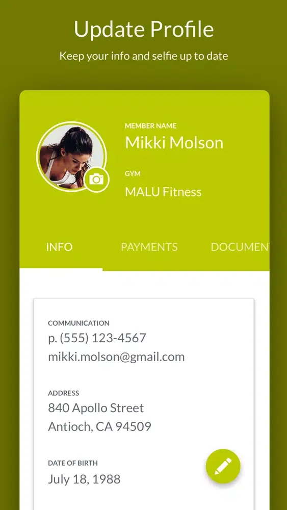 Captures d'écran de MALU Fitness