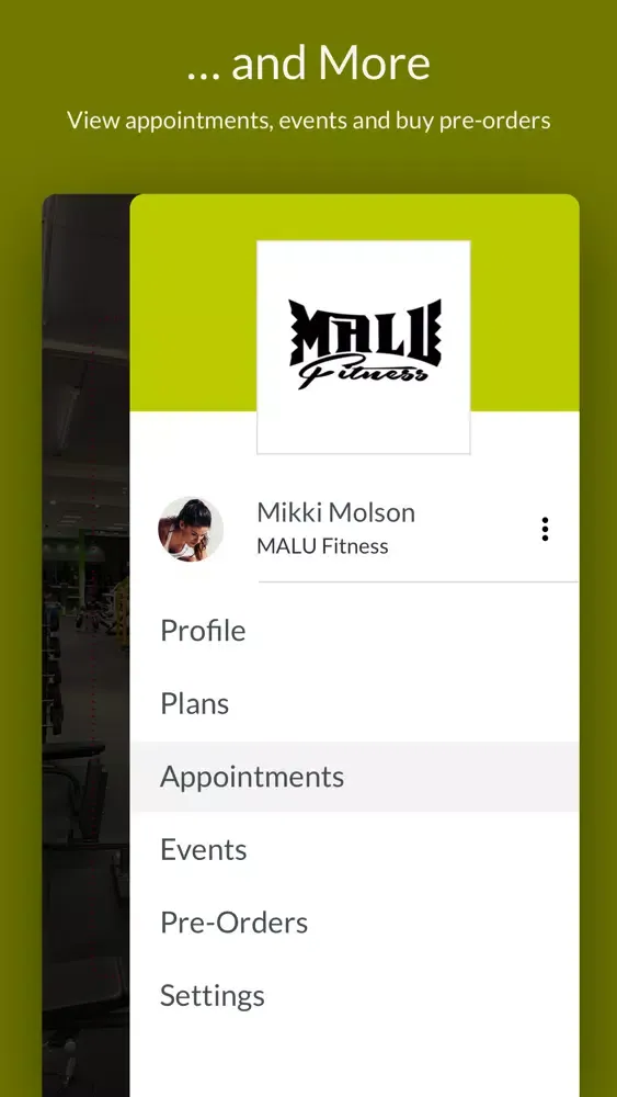 Captures d'écran de MALU Fitness