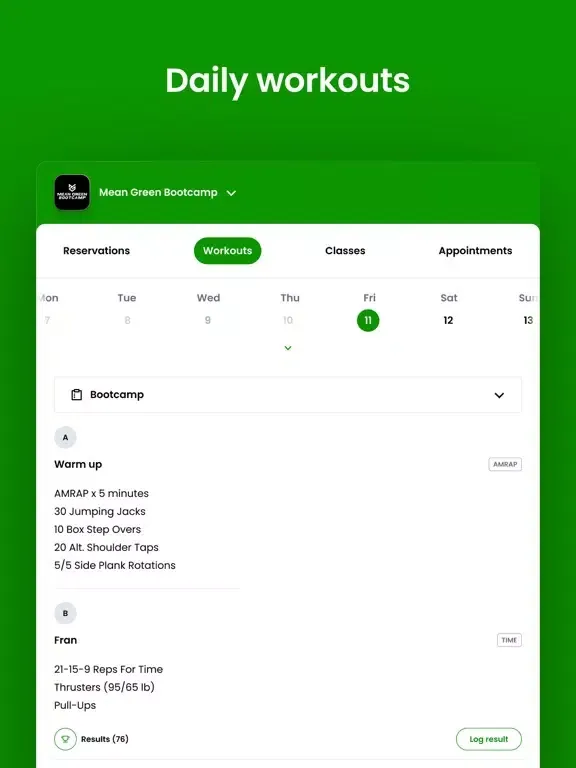 Mean Green Bootcamp iPad  स्क्रीनशॉट