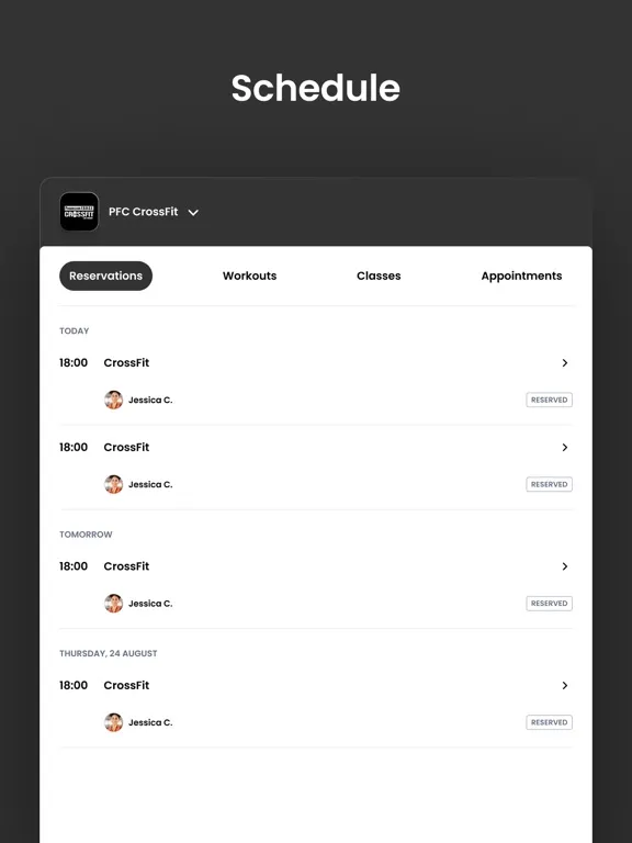 Скриншоты PFC CrossFit iPad 