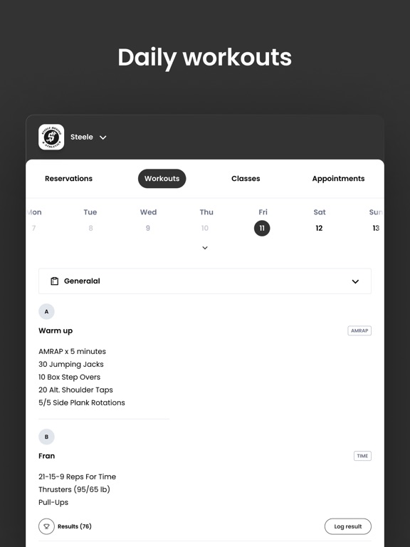 Steele Boxing and Athletics iPad 应用截图