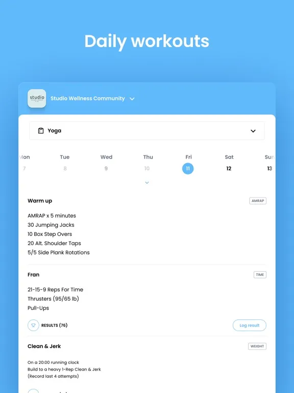 Captures d'écran de Studio Wellness Community iPad 