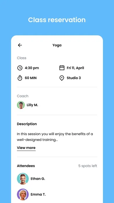 Captures d'écran de Studio Wellness Community