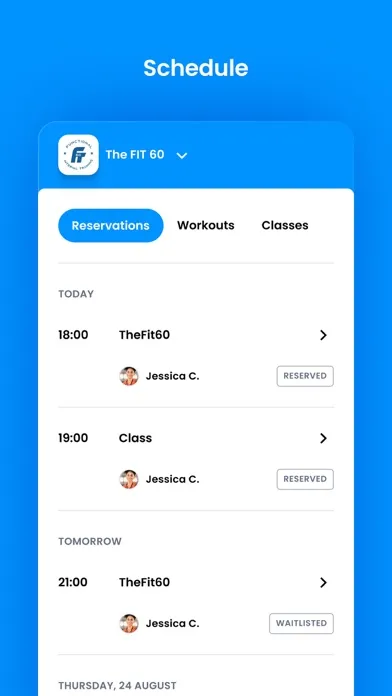 The FIT 60 Gym スクリーンショット