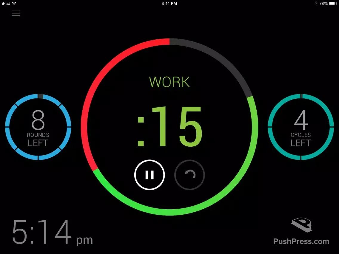 Capturas de tela do PushPress Timer Pro iPad 