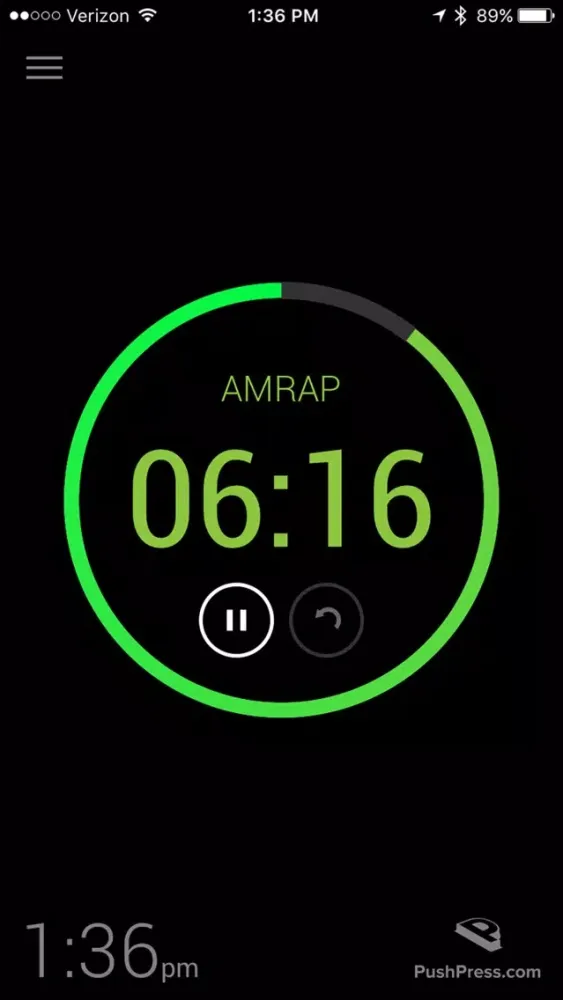 Capturas de tela do PushPress Timer Pro