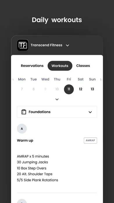 Captures d'écran de Transcend Fitness TF