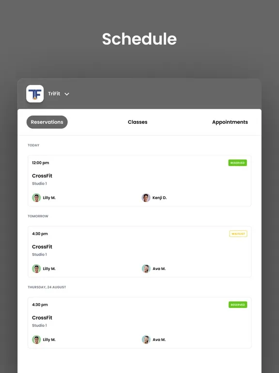 TriFit MI iPad  스크린샷