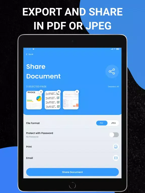 eScanner : PDF Easy Scanner iPad  Ekran Görüntüleri