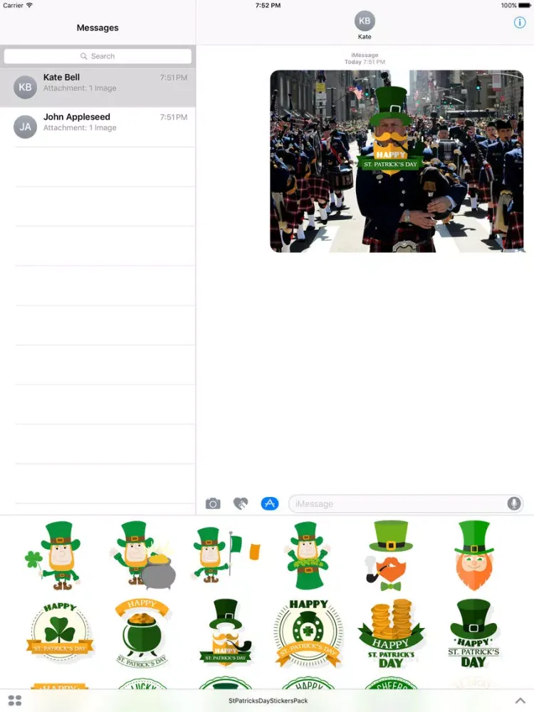 St. Patrick's Day Sticker Pack - Irish Pride iPad  Screenshots