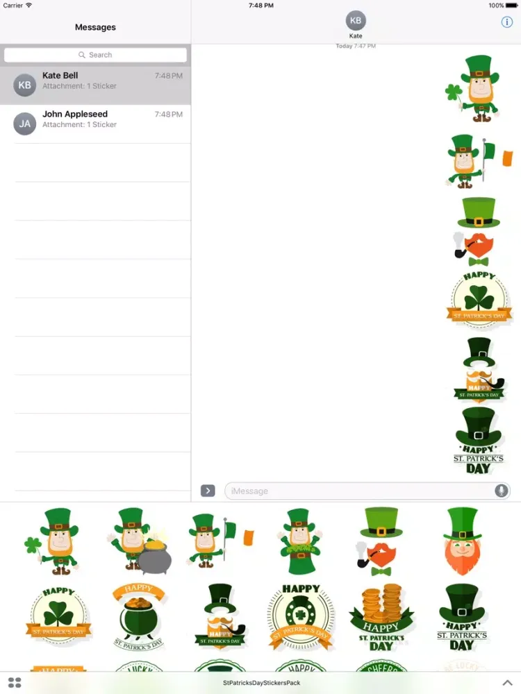 St. Patrick's Day Sticker Pack - Irish Pride iPad  Screenshots