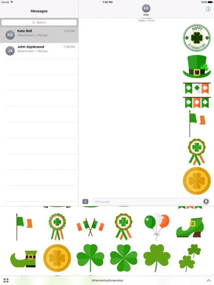 St. Patrick's Day Sticker Pack - Irish Pride iPad  Screenshots