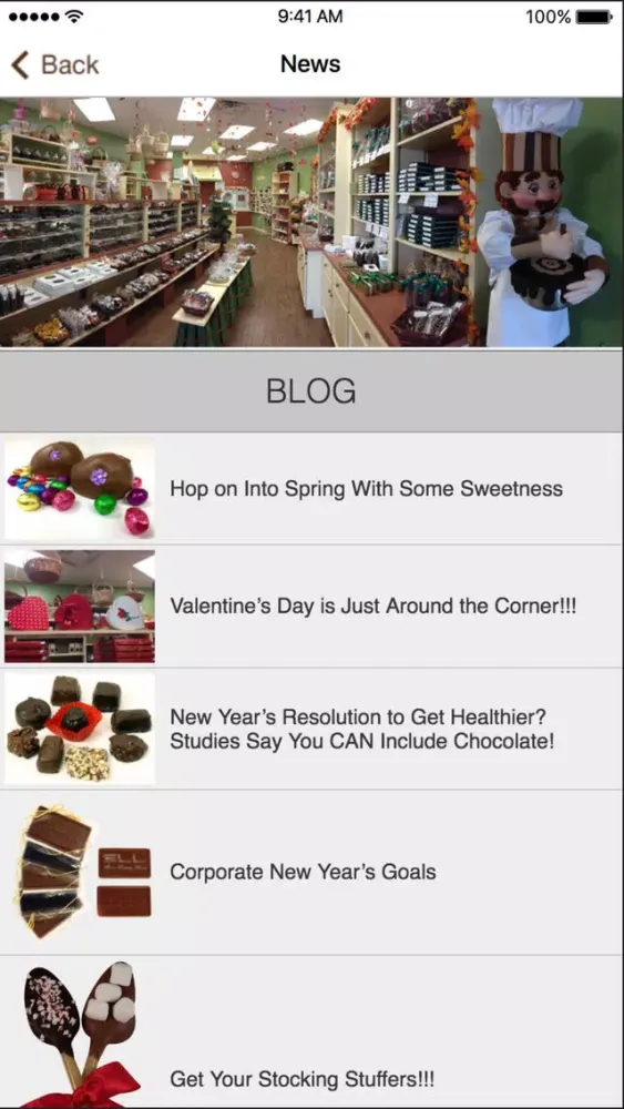 Capturas de tela do Suzi's Sweet Shoppe - Chocolate and more