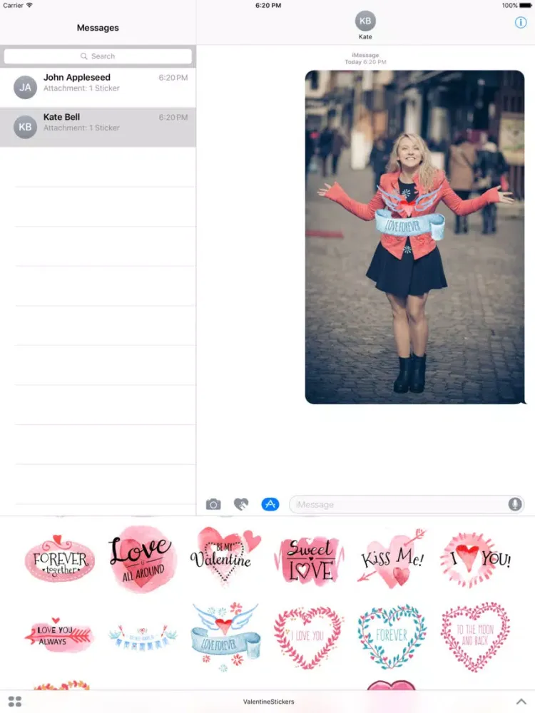 Capturas de tela do Sticker Love - Valentine's Day Fun iPad 