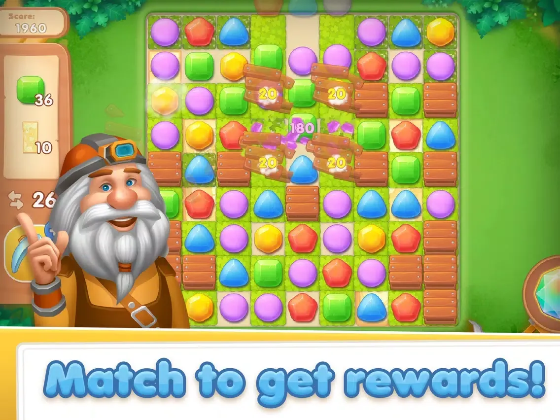Capturas de pantalla de Gem Crush - Match 3 Puzzle iPad 