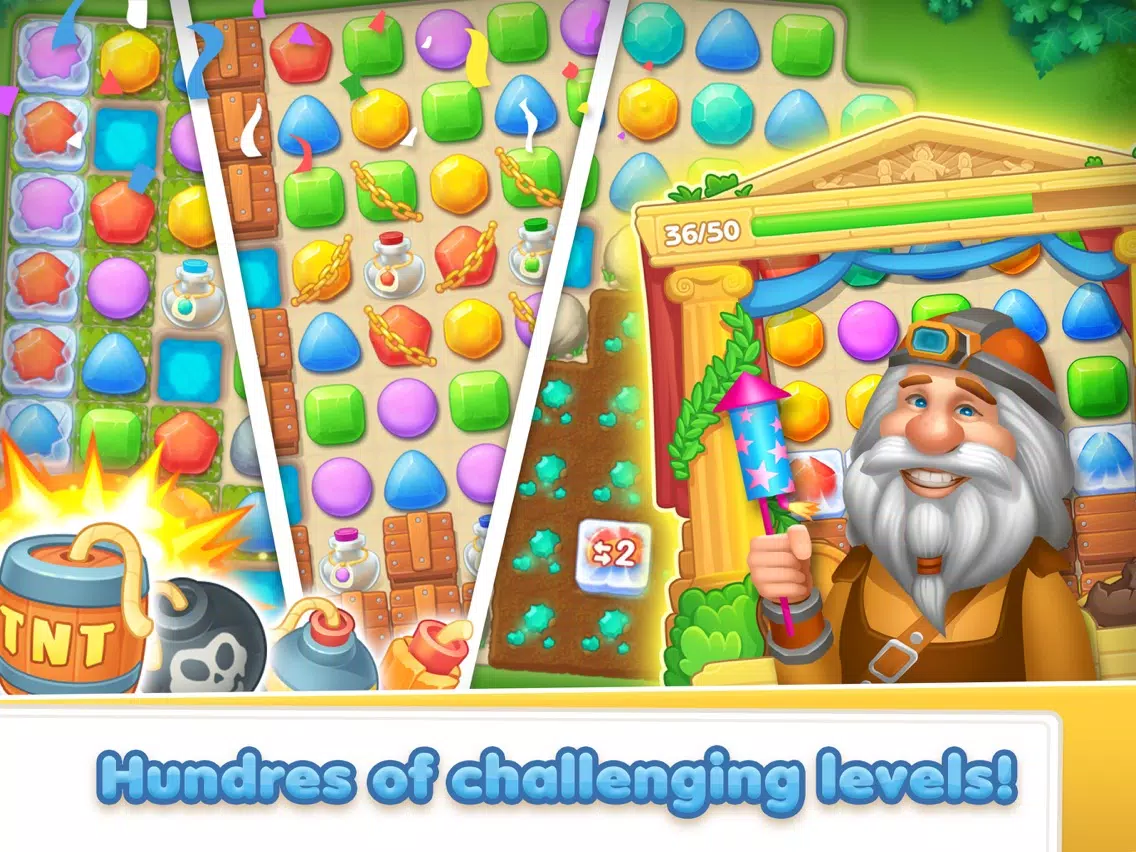 تصاویر Gem Crush - Match 3 Puzzle iPad 