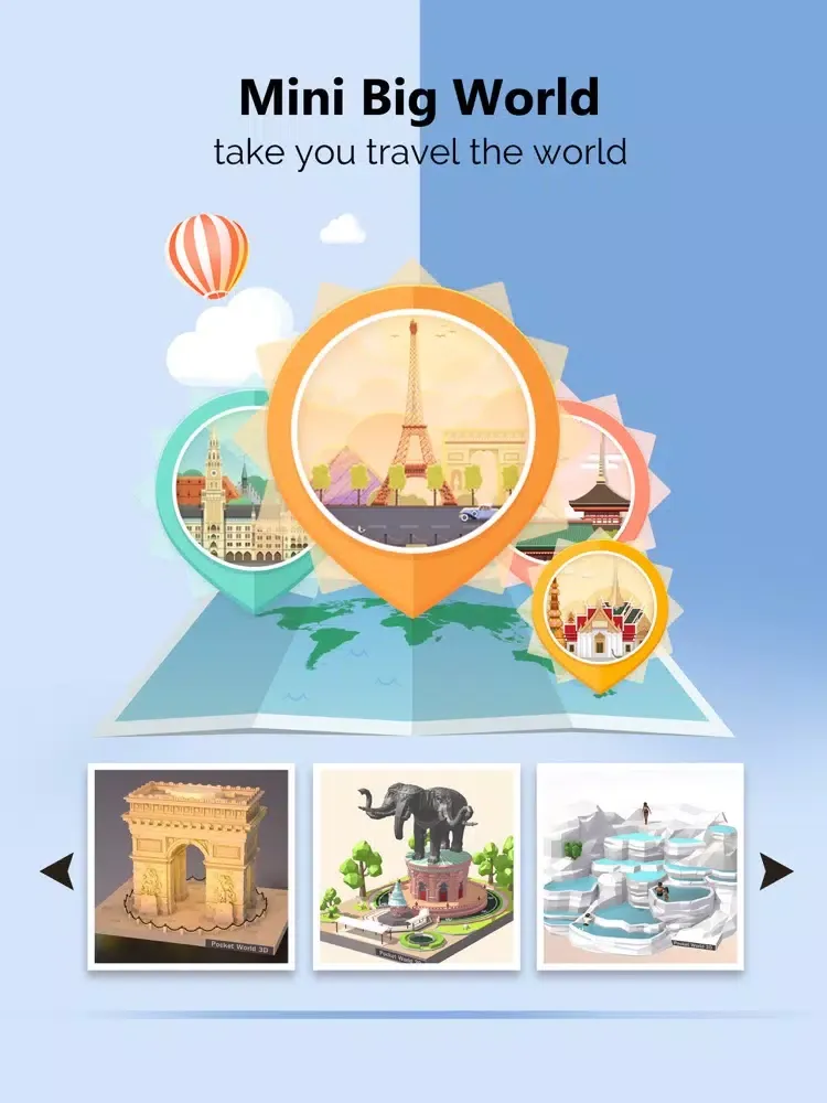 Zrzuty ekranu Pocket World 3D -unique puzzle iPad 