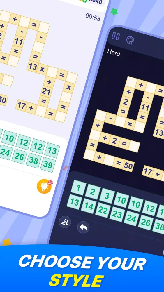 Tangkapan skrin Number Puzzle - Cross Math