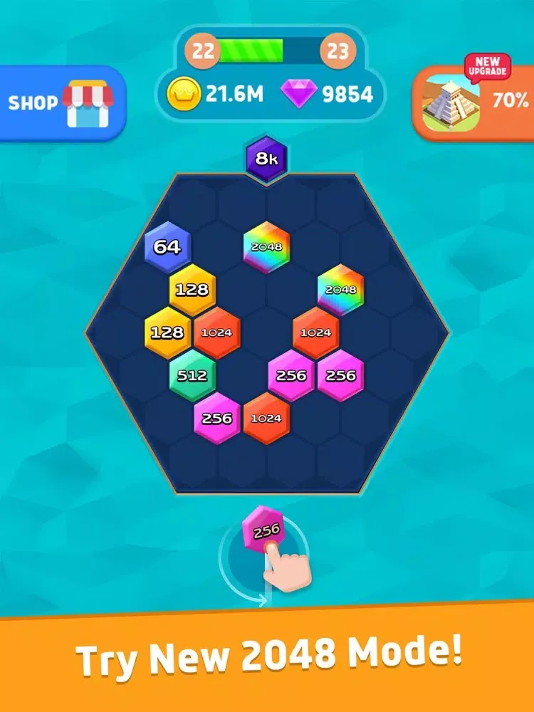 Merge Blast 3D - 2048 Plus iPad 应用截图
