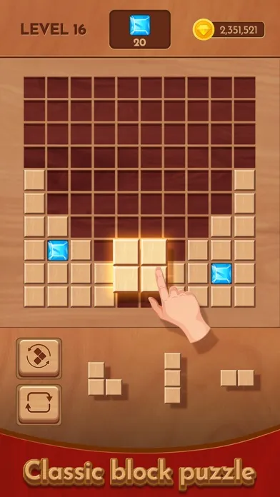 Capturas de tela do Woody Block Mania