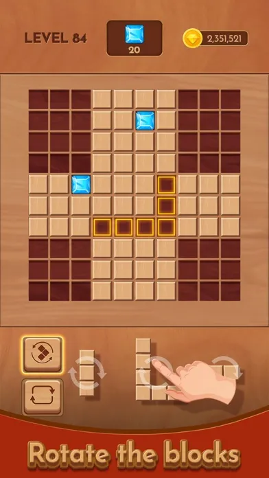 Capturas de tela do Woody Block Mania