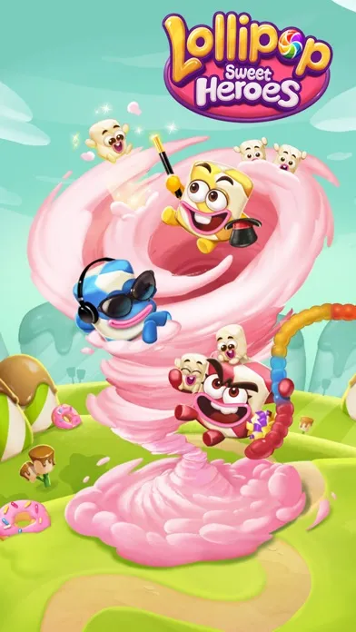 Lollipop Sweet Heroes Match3 Screenshots