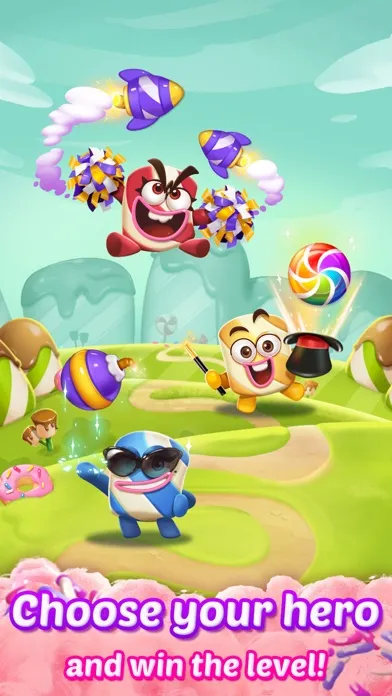Lollipop Sweet Heroes Match3 Screenshots
