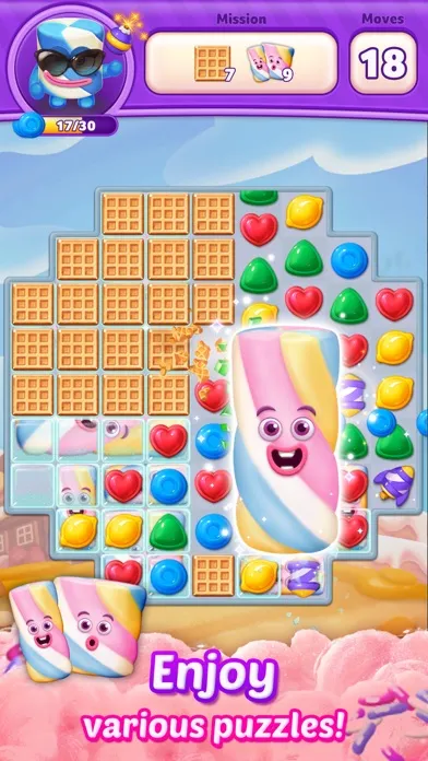 Lollipop Sweet Heroes Match3 Screenshots