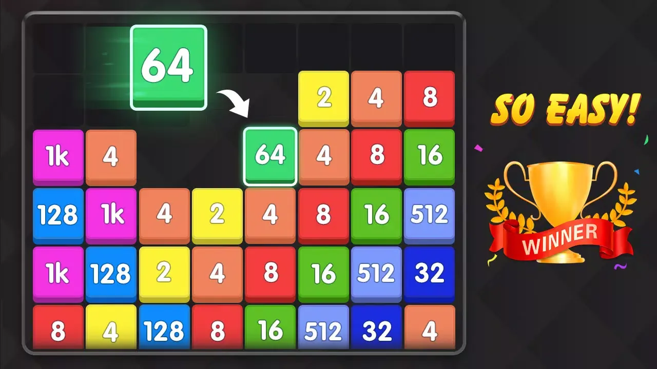 Tangkapan skrin Merge Block - number games