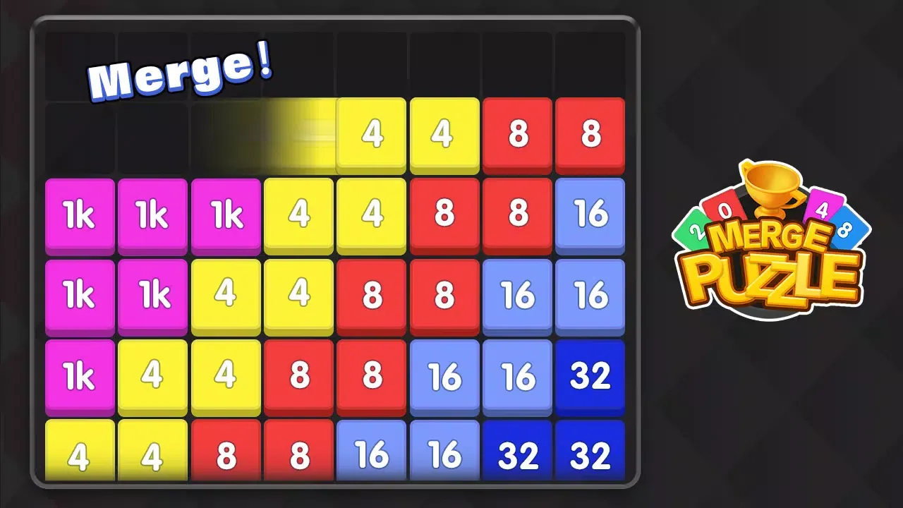 Tangkapan skrin Merge Block - number games