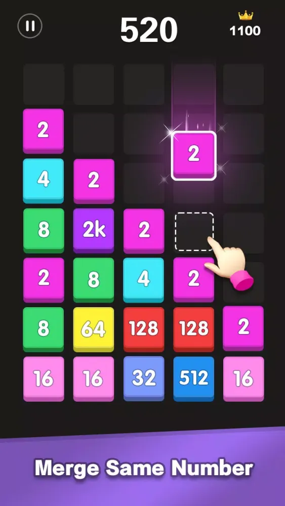 Tangkapan skrin Merge Block - number games