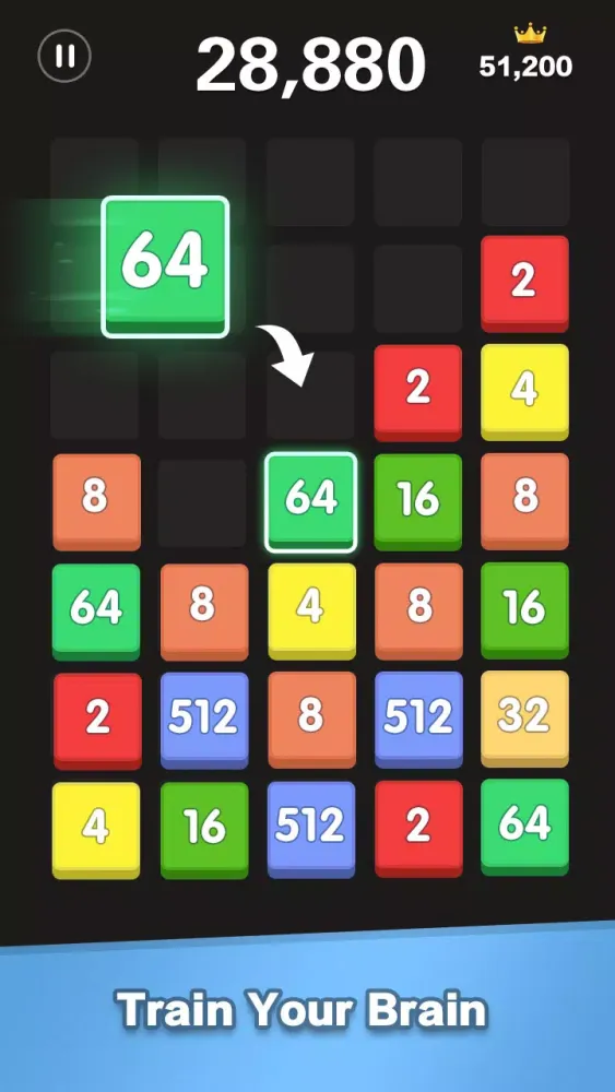 Tangkapan skrin Merge Block - number games