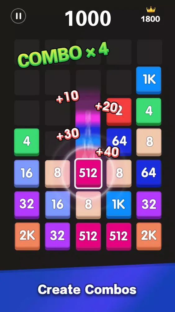 Tangkapan skrin Merge Block - number games