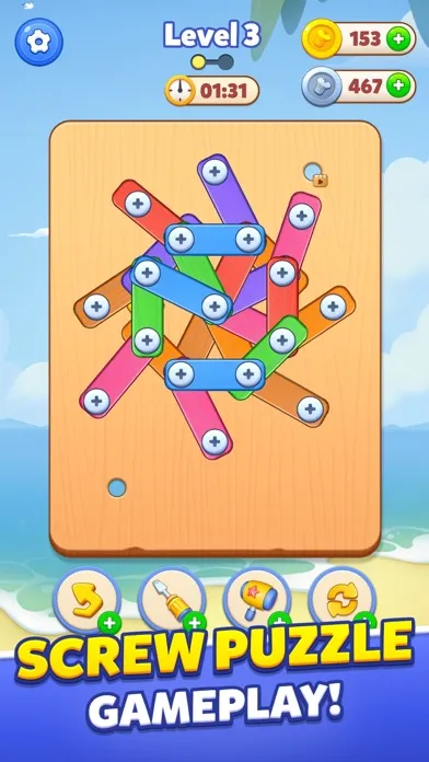 Screw Puzzle, Nuts & Bolts スクリーンショット