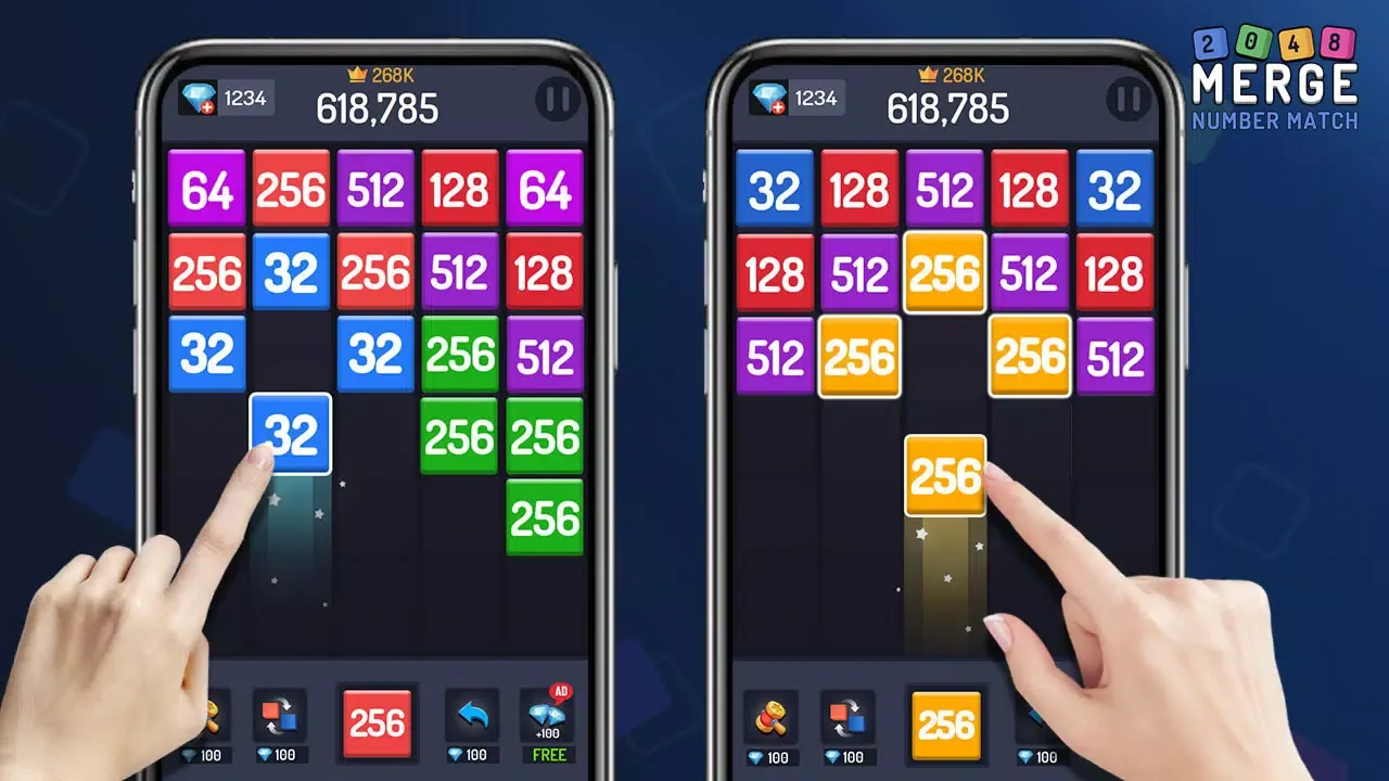 Numbers Game - 2048 Merge Screenshots