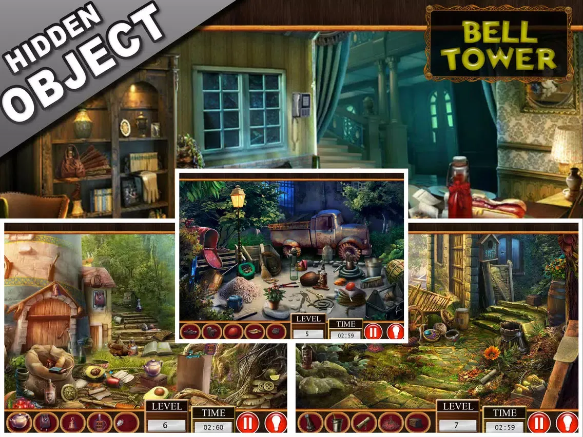 Mystery Hidden Object Games Bell Tower Find Clues iPad  سکرین شاٹس