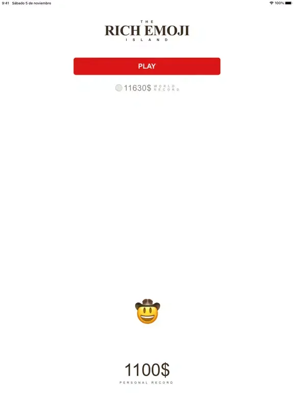 Ảnh chụp màn hình của The Rich Emoji Island iPad 