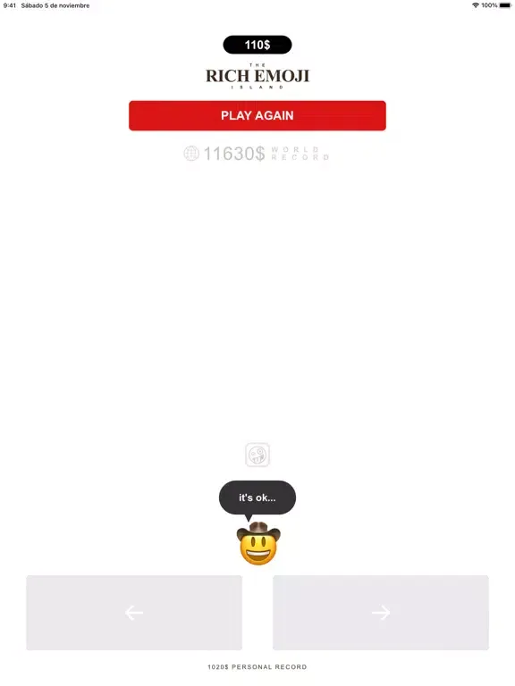 Ảnh chụp màn hình của The Rich Emoji Island iPad 