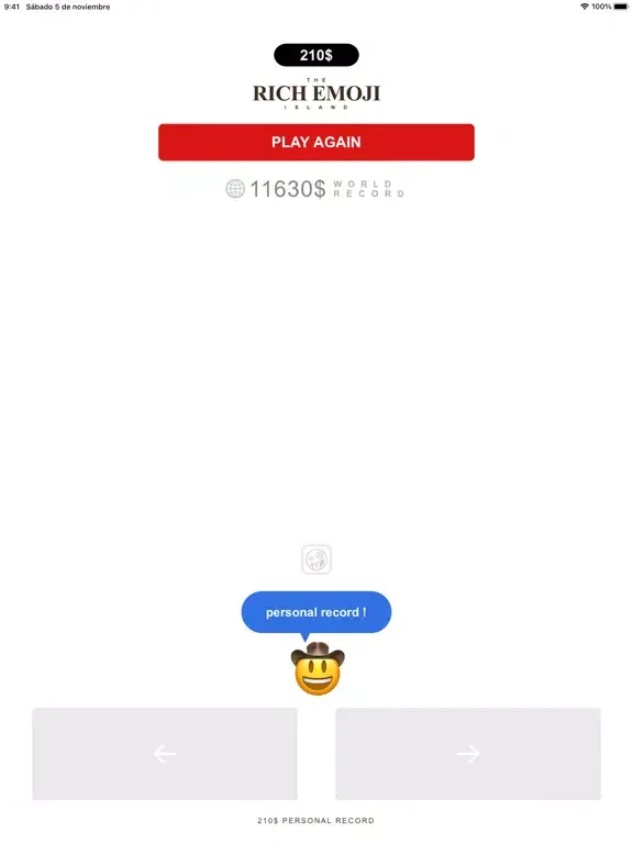 Ảnh chụp màn hình của The Rich Emoji Island iPad 