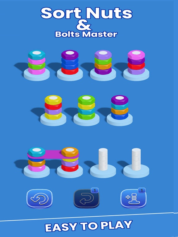 Sort Nuts & Bolts Master Game iPad 應用截圖